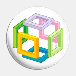 Expanding Necker Cube by Tai's Tees Pin