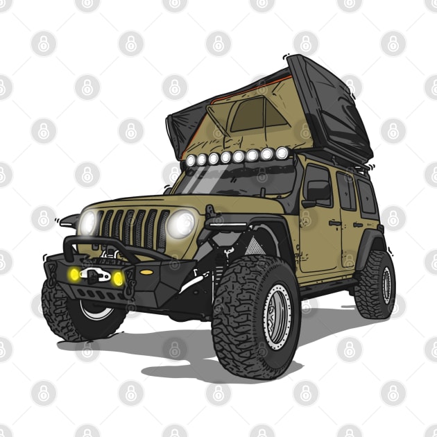 Jeep Wrangler Camp Time- Peanut by 4x4 Sketch