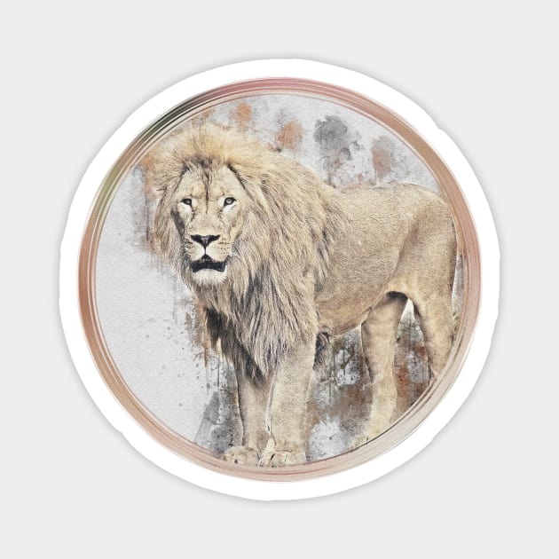 Lion Wild Animal Safari Africa Jungle Feline Magnet by Cubebox