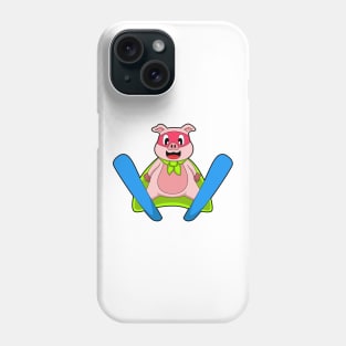 Pig Skier Ski Phone Case