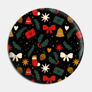 Merry Christmas Winter Pattern Pin