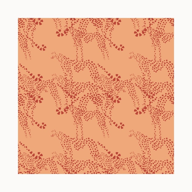 Burnt Orange Animals Neck Gator Abstract Leopards Burnt Orange Animal by DANPUBLIC