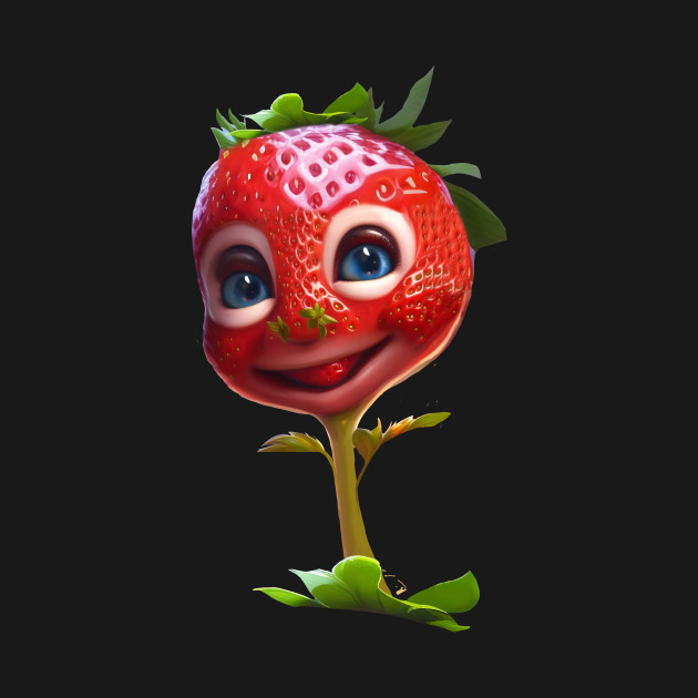 Funny cute strawberry by Nicky2342