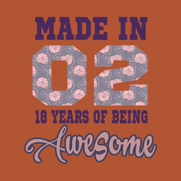 Made in 02..18 years of being awesome..18th birthday gift idea by DODG99