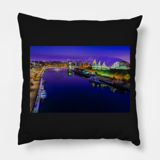 Dawn on River Tyne Pillow