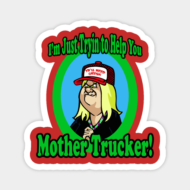 Angry Shopper Mim Magnet by jackbrimstone