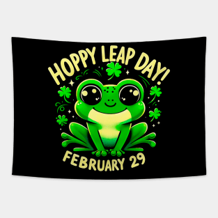 Funny Frog Hoppy Leap Day February 29 Birthday Leap Year Tapestry