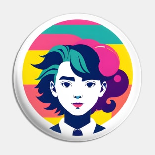 Bright and Colorful Person Pin