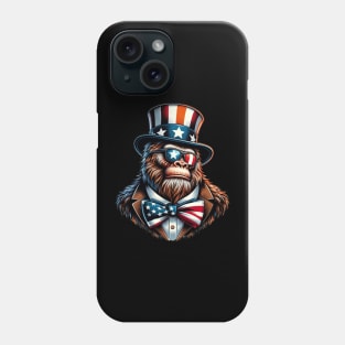 Bigfoot Patriotic Sunglasses American Flag 4th of July Phone Case