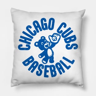 Vintage Chicago Cubs Baseball with Cub Pillow