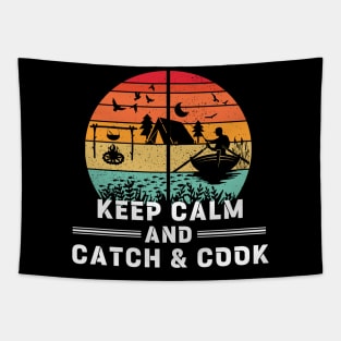 Keep Calm and Catch & Cook Tapestry
