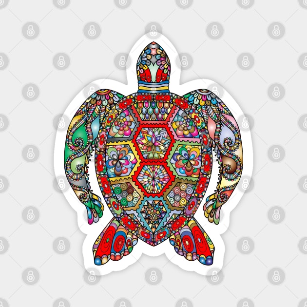 Colorful Turtle Magnet by Mako Design 