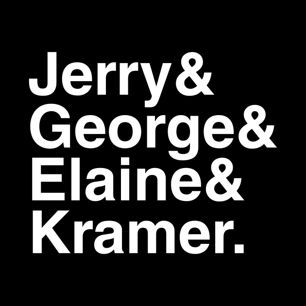 Seinfeld - Jerry & George & Elaine & Kramer. (White) by foozler