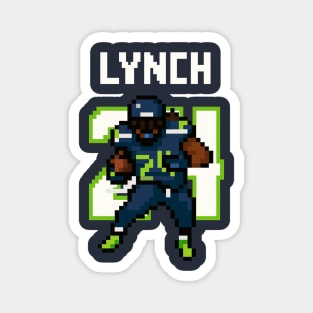 Beast Mode Pixel Art Tribute to Marshawn Lynch Magnet