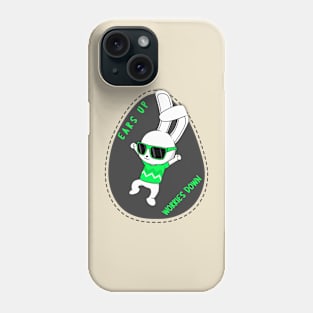 Cool Bunny: Ears Up, Worries Down Phone Case