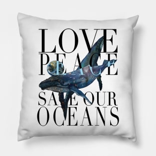 Save our Planet , Save the Whales Pillow