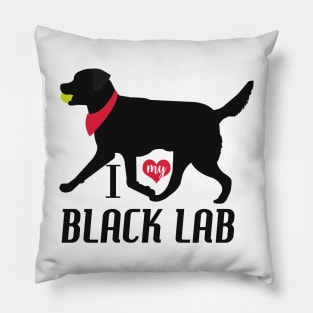 Black Lab Pattern in Purple Black Labs with Hearts Dog Patterns Pillow