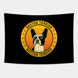 Boston Terrier Dog Portrait Tapestry