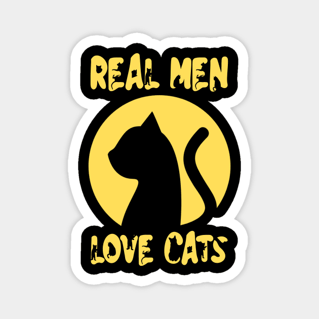 Real Men Love Cats Magnet by The WYLD Tribe
