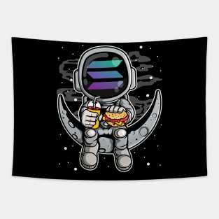 Astronaut Fastfood Solana Coin To The Moon Crypto Token Cryptocurrency Wallet Birthday Gift For Men Women Kids Tapestry