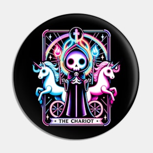 The Chariot Tarot Card Kawaii Cute Pastel Goth Pin