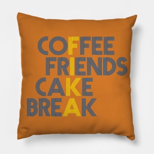 Coffe Friends Cake break Fika Pillow