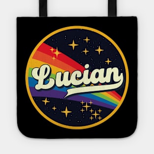 Lucian // Rainbow In Space Vintage Style Tote