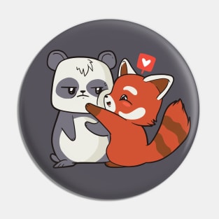 Trash Panda Loves Real Panda Pin