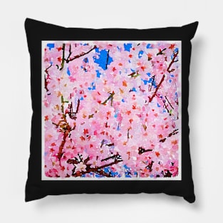 Watercolor Cherry Blossoms Pillow