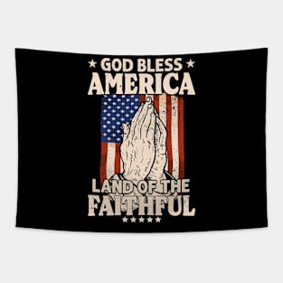 God Bless America Jesus American Flag Patriot Christian Tapestry