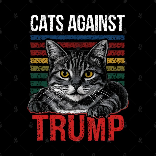 Funny Cats Against Trump by SimpliPrinter