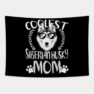 Glasses Coolest Siberian Husky Dog Mom Tapestry