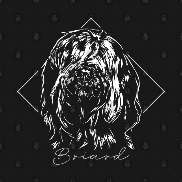 Briard dog Portrait by wilsigns