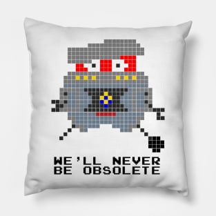 #floatyrobotbuddies: We'll Never Be Obsolete Pillow