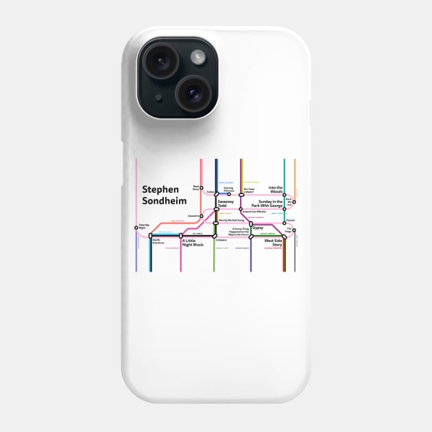 Stephen Sondheim Metro Subway Line - Horizontal Phone Case by RetroFitted