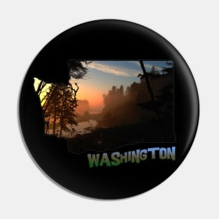 Washington State Outline (Pacific Coast) Pin