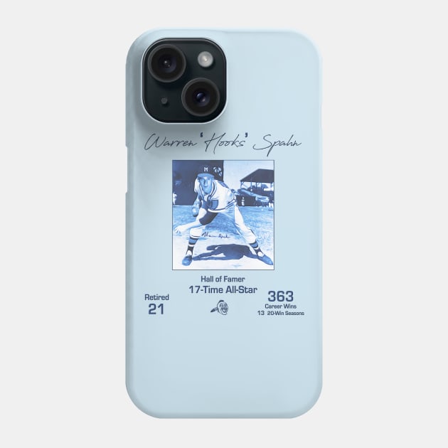 Warren Hooks Spahn • Southpaw • Milwaukee Braves Phone Case by The MKE Rhine Maiden