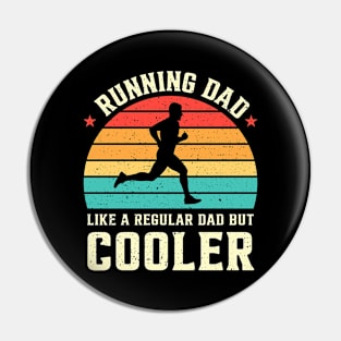 Running Dad Like A Regular Dad But Cooler Retro Pin