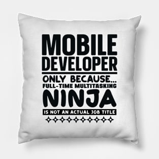 Mobile Developer Ninja Pillow