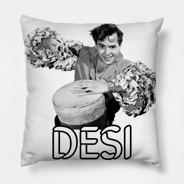 Desi Arnaz Pillow by CoolMomBiz