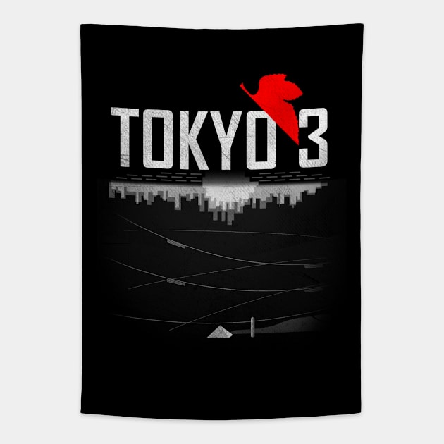 Tokyo 3 Skyline Tapestry by RetroFreak