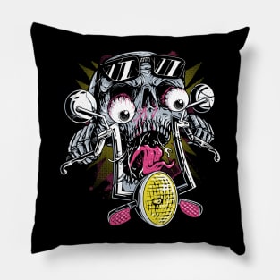 Skull Biker Pillow