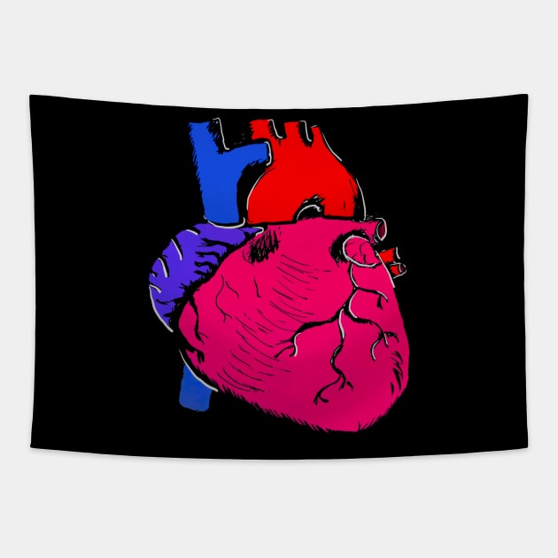 Hearty Heart Tapestry by FabintheLab