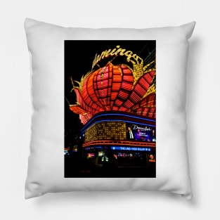 Flamingo Hotel Neon Signs Las Vegas America Pillow