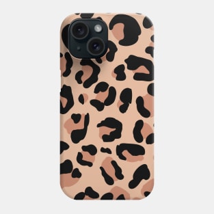 Clay Brown Leopard Print Phone Case