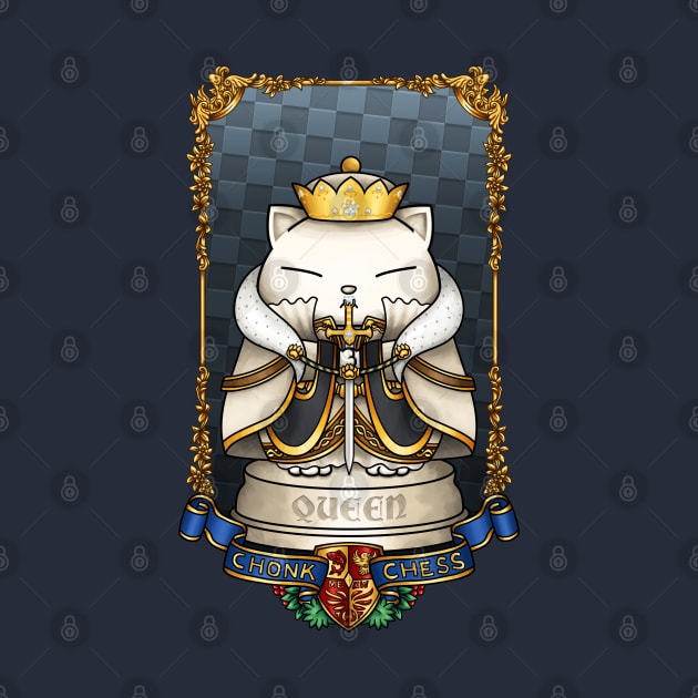 Medieval Chess Cat Queen by Takeda_Art