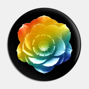 Rainbow gradient flower Pin