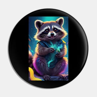 Colourful Racoon Pin