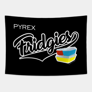 Vintage Pyrex Fridgies Baseball Script Tapestry