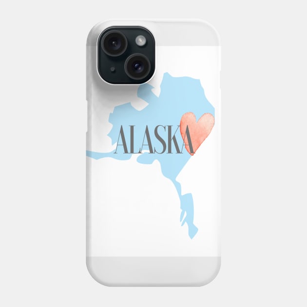 Alaska Love Phone Case by She Gets Creative